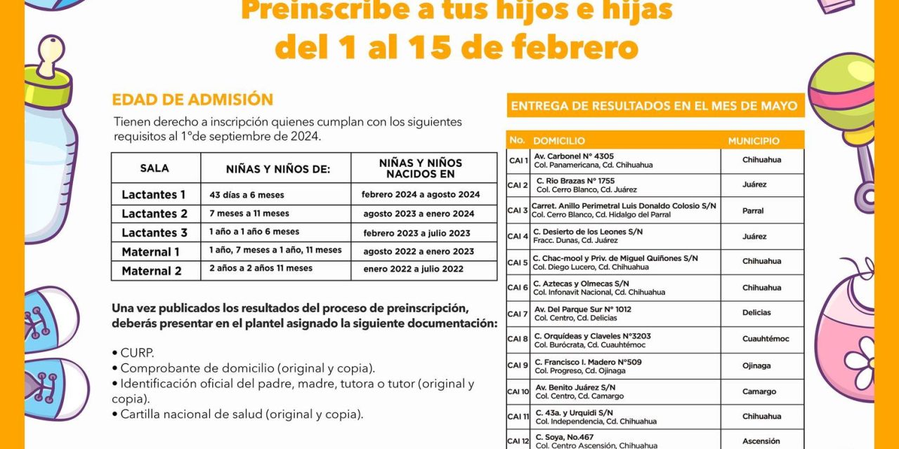 Anuncia SEyD proceso de preinscripciones en Educación Básica para el ciclo 2024-2025