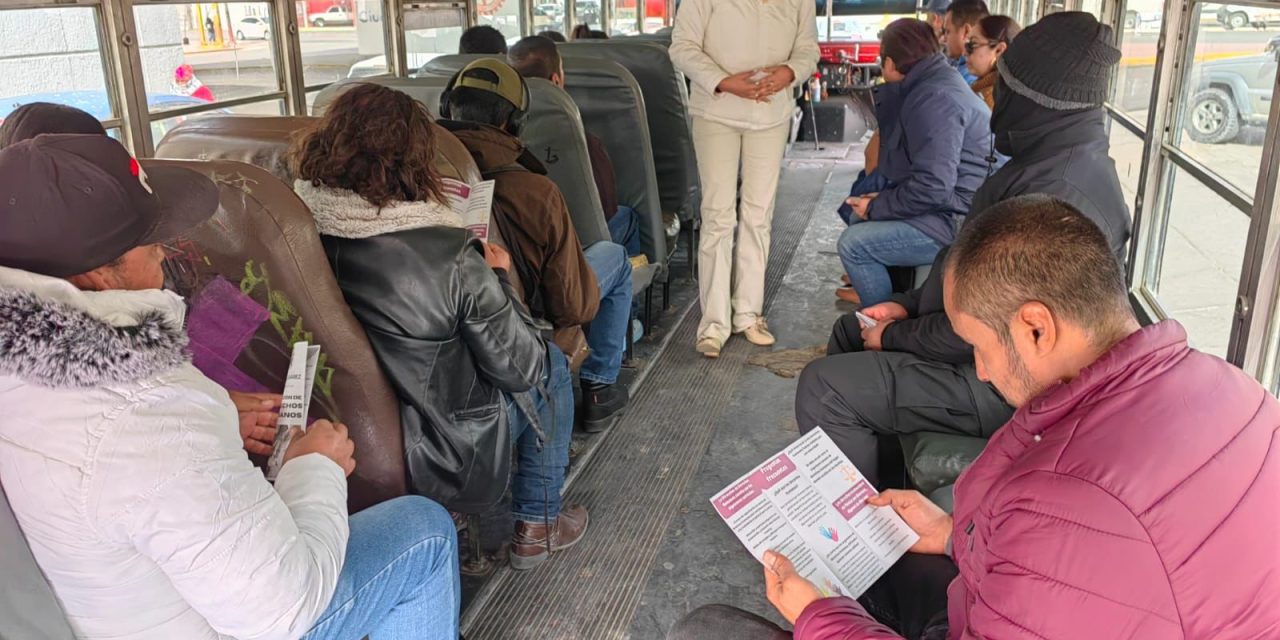 Retoman programa de “Ruta X los Derechos Humanos” en el transporte público en este 2024