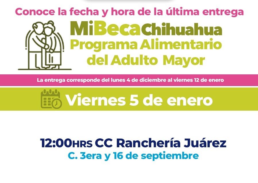 Acude por tu apoyo PAAM al centro comunitario Ranchería Juárez este viernes 5 de enero