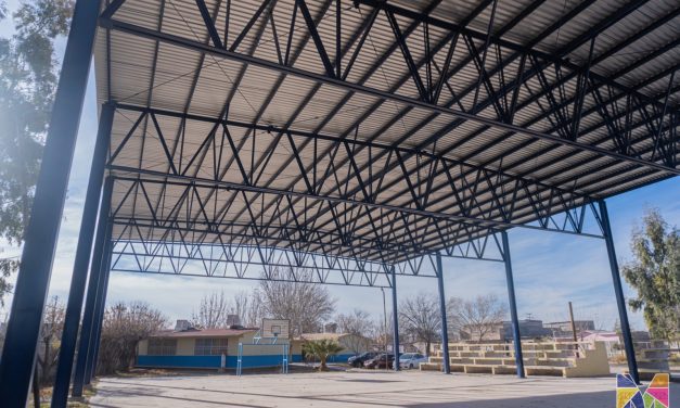Al 95% trabajos en la techumbre de la primaria Farabundo Martí en Meoqui