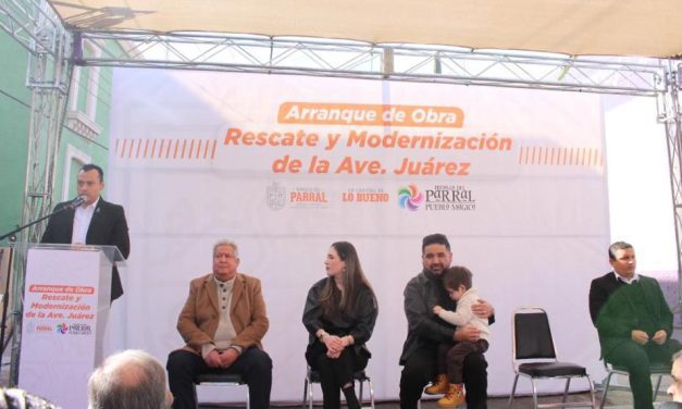 Arrancan Alcalde César Peña y Diputado Francisco Sánchez la modernización de la Avenida Juárez