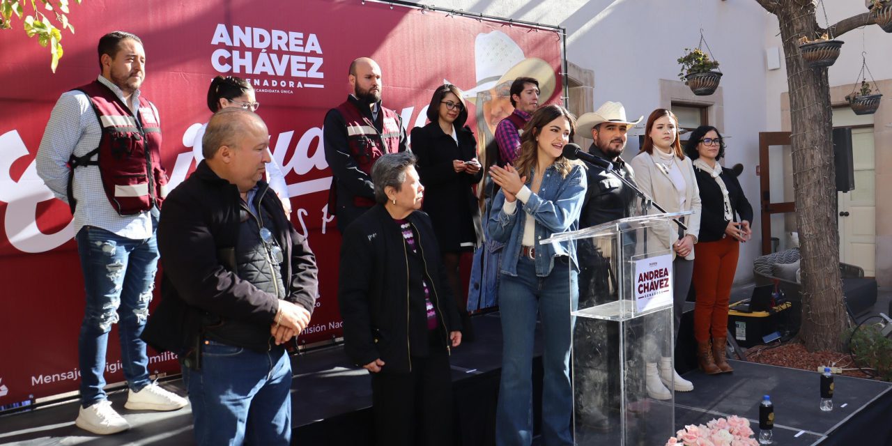 Ganamos tres a uno”: presenta Andrea Chávez balance de precampaña