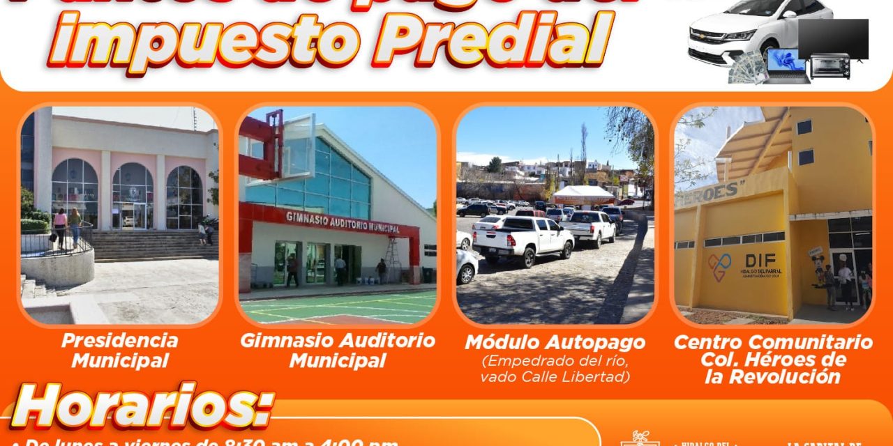 Ubica los cuatro puntos en donde puedes pagar el Predial