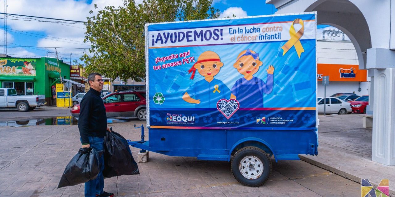 Apoyan meoquenses Campaña de Recolección de Plástico PET con causa