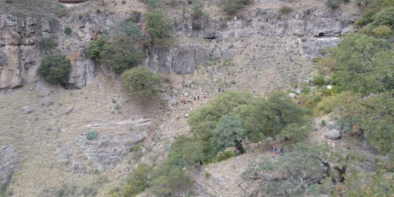 Coordina Protección Civil operativo conjunto de rescate en la barranca Sinforosa