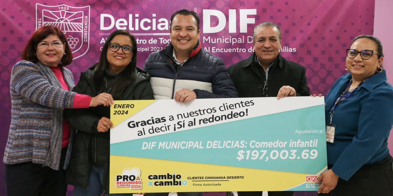 Recibe Valenciano donativo de tiendas OXXO para rehabilitación del comedor de Casa Hogar del DIF