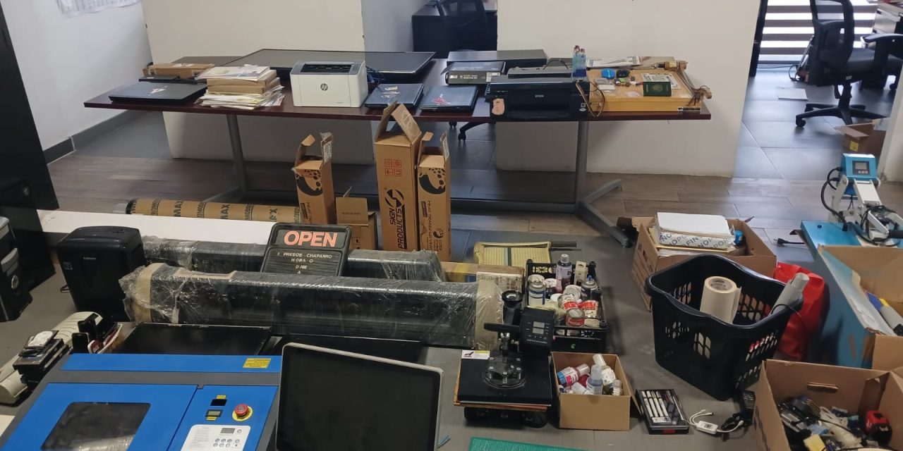 Asegura FGE material utilizado para falsificación de documentos
