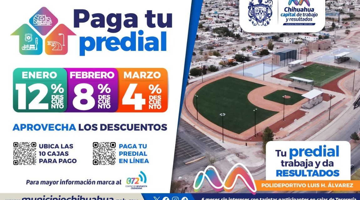 Quedan tres días para pagar el Predial con el descuento del 12 por ciento