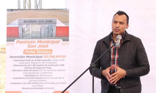 Inaugura Alcalde Peña el nuevo Panteón Municipal “San José”