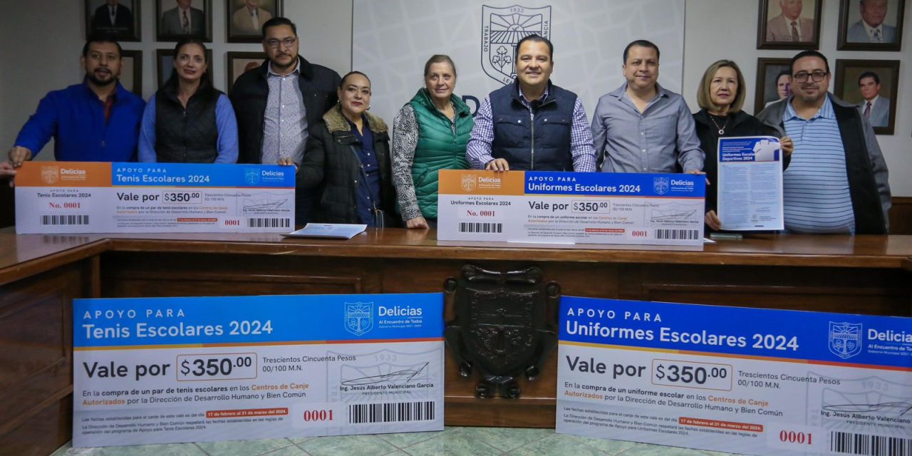 Presentan convocatoria para obtener Vales de Uniformes y Tenis Escolares 2024 en Delicias