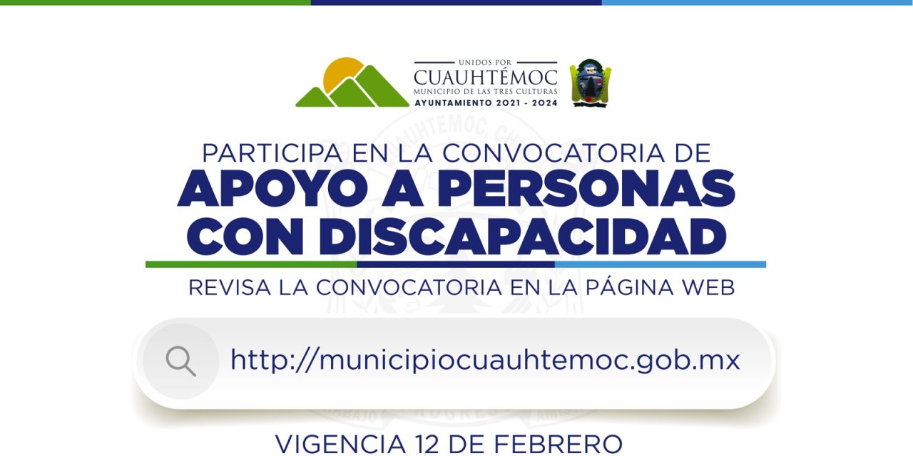 Abren inscripciones para apoyos económicos a adulto mayor y personas con discapacidad