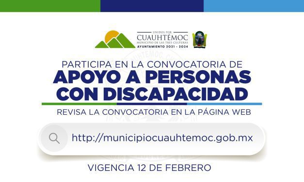 Abren inscripciones para apoyos económicos a adulto mayor y personas con discapacidad