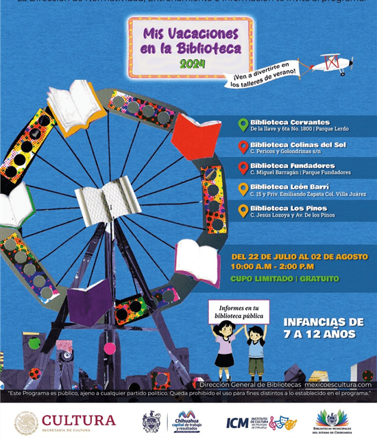 Invitan a participar en el programa “Mis Vacaciones en la Biblioteca”