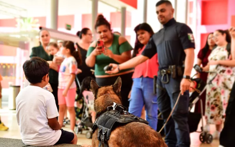 Acude equipo K9 de la SSPE al CRIT Teletón