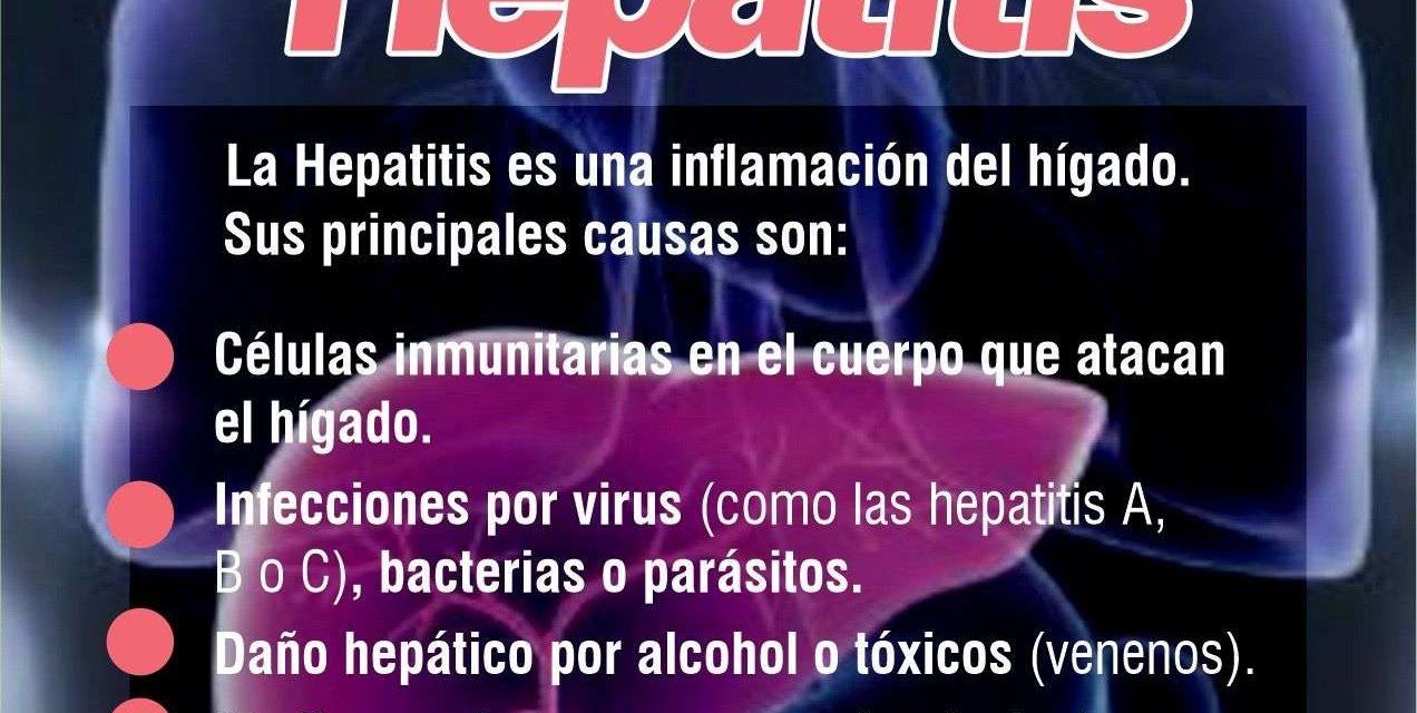 Exhortan a seguir medidas preventivas para evitar el contagio de hepatitis
