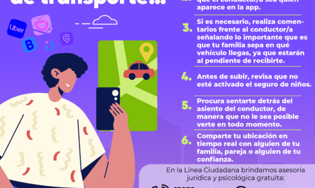 Comparte FICOSEC recomendaciones al usar plataformas de transporte