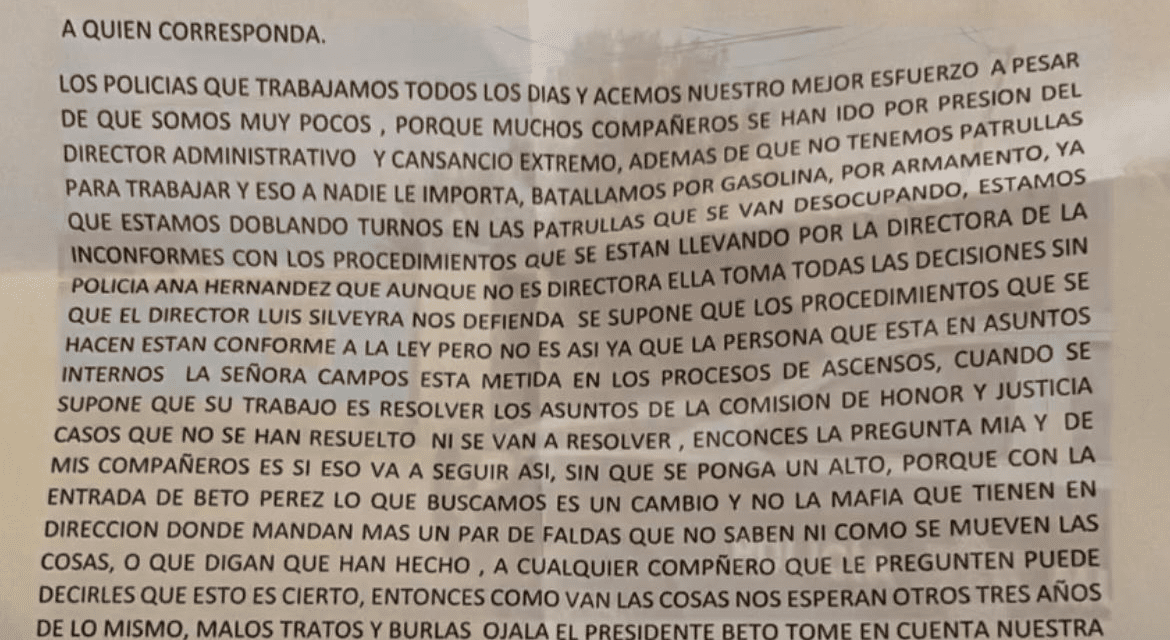 Denuncian malas condiciones de trabajo policías de Cuauhtémoc