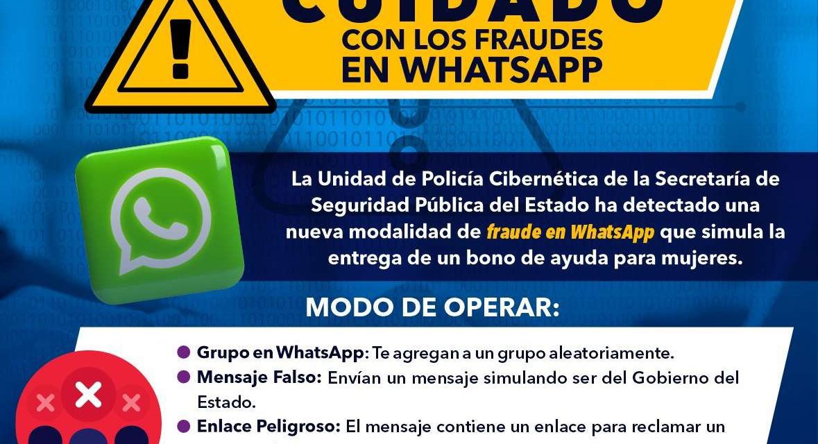 Alertan por nueva modalidad para estafar por WhatsApp