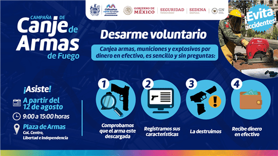 12 al 24 de agosto se realizará la Campaña de Desarme 2024