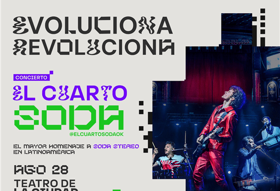 Próximo lunes inicia entrega de boletos para El Cuarto Soda