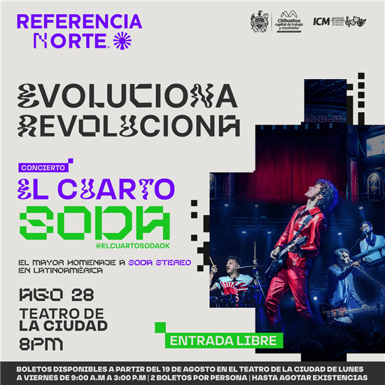 Próximo lunes inicia entrega de boletos para El Cuarto Soda