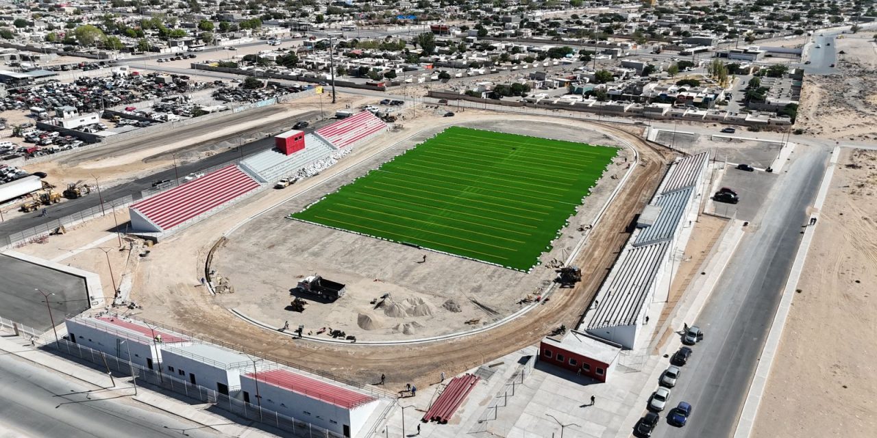 Avanza con éxito construcción de estadio 8 de diciembre