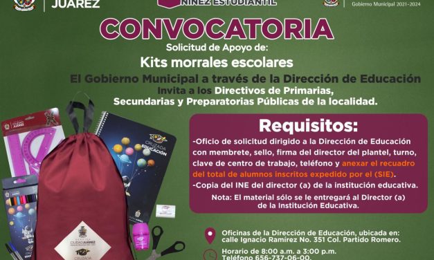 Invita Dirección de Educación a convocatoria «Kits Morrales Escolares con Útiles Escolares”