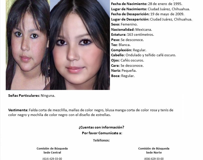 Continúa CLB la búsqueda de la joven Esmeralda Castillo Rincón