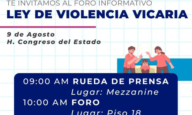 Invitan a participar en Foro sobre Violencia Vicaria