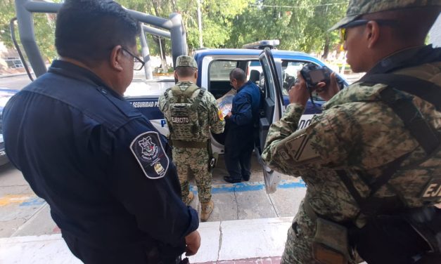 Desarma SSPE a policía municipal de Valle de Zaragoza