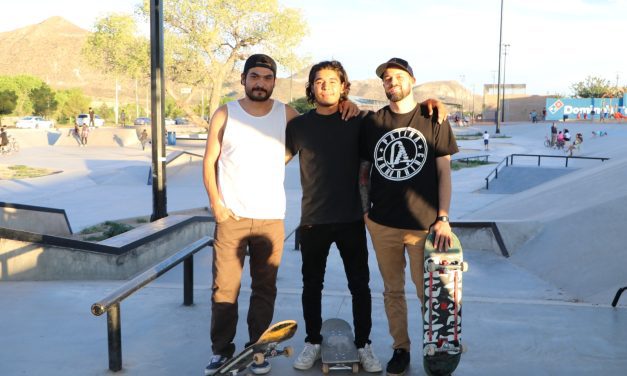 Participan patinadores en construcción de “skatepark” del Polideportivo