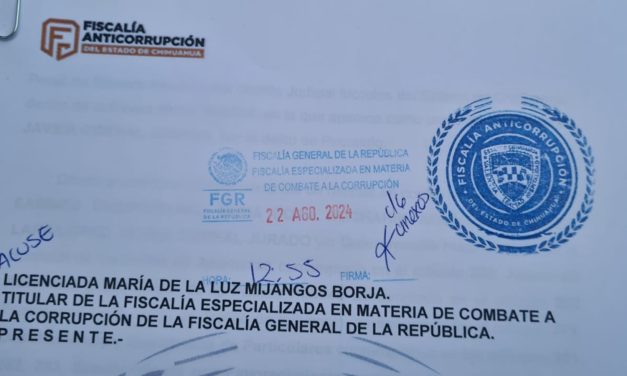 Denuncia Anticorrupción de Chihuahua a Fiscalía CDMX
