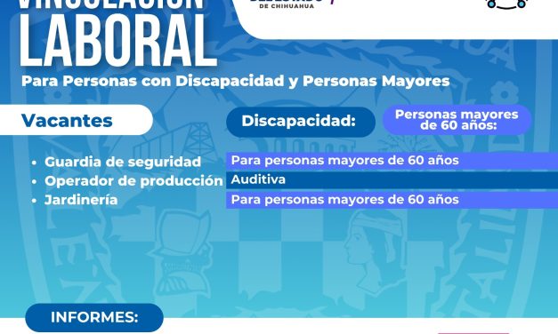Presentan vacantes laborales para personas mayores o con discapacidad