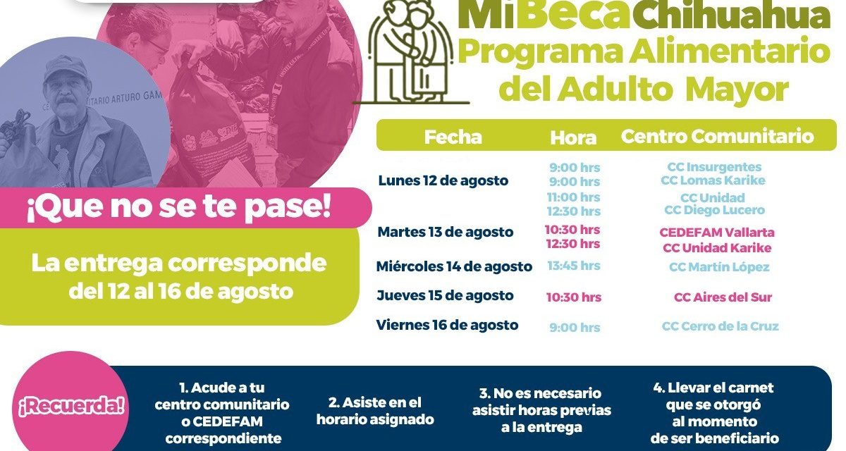 Acude por tu entrega PAAM en tu centro comunitario