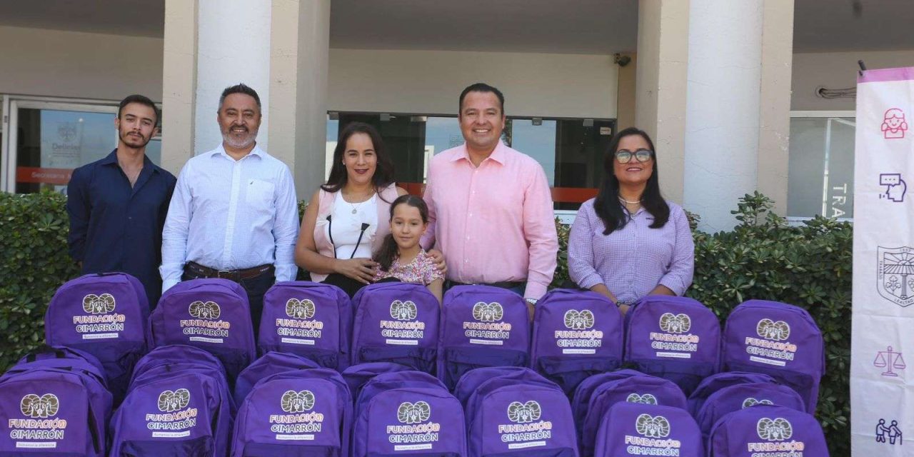 Reciben 200 estudiantes mochilas donadas por Fundación Cimarrón