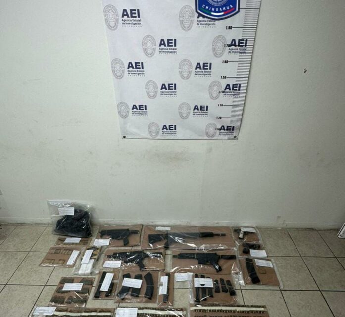 Aseguran armas de fuego en vivienda de la colonia Fuentes Mares