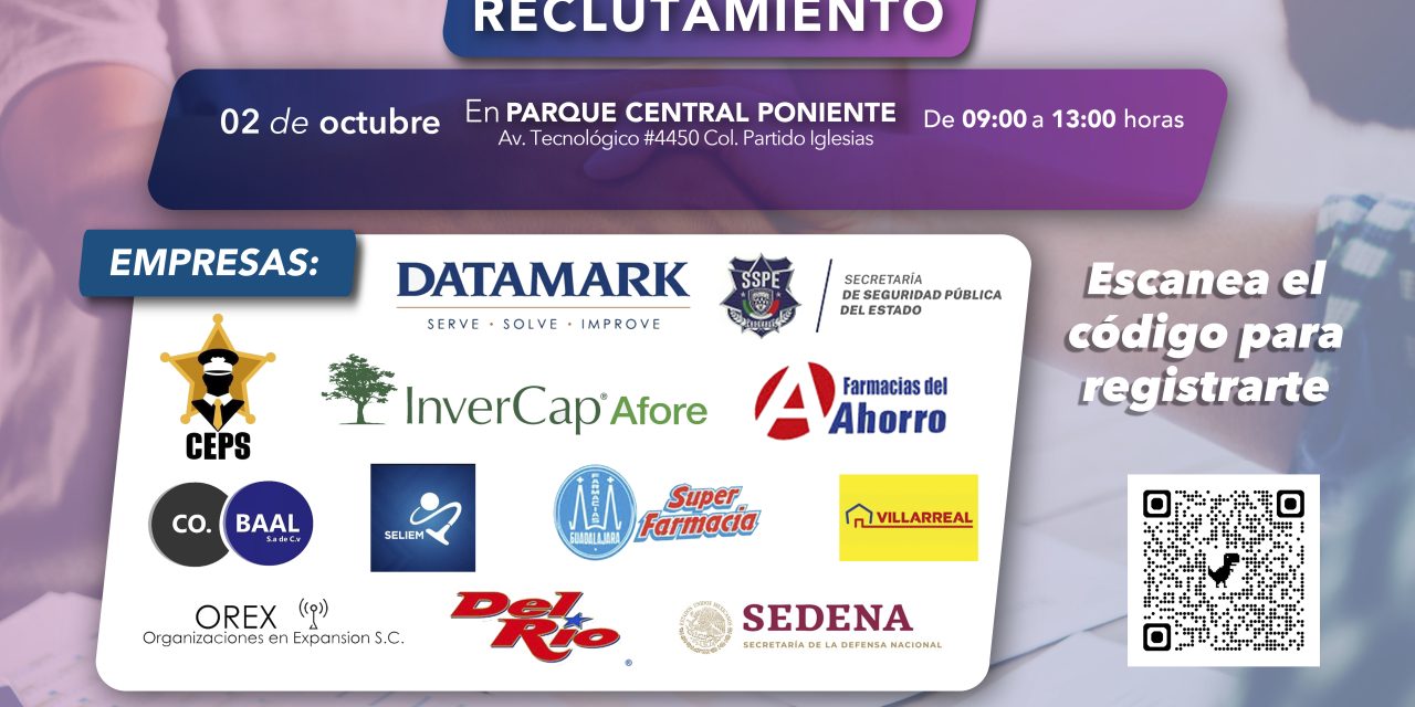 Ofertarán 1,200 empleos en Jornada de Reclutamiento en Ciudad Juárez