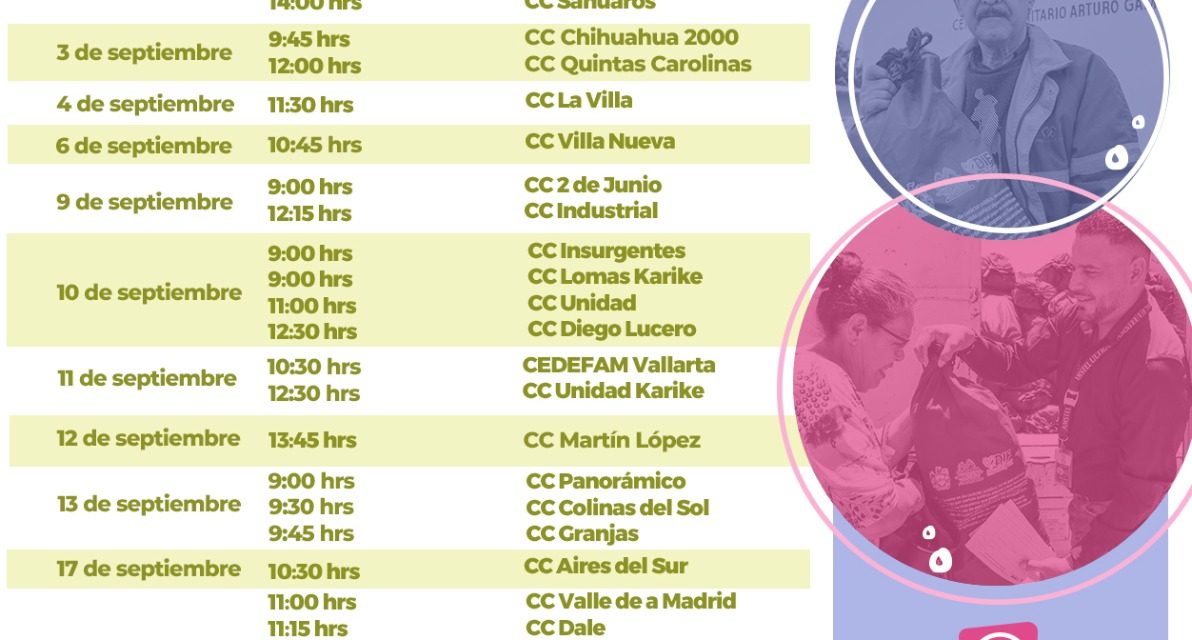 Consulta las fechas y lugares para la entrega PAAM en septiembre