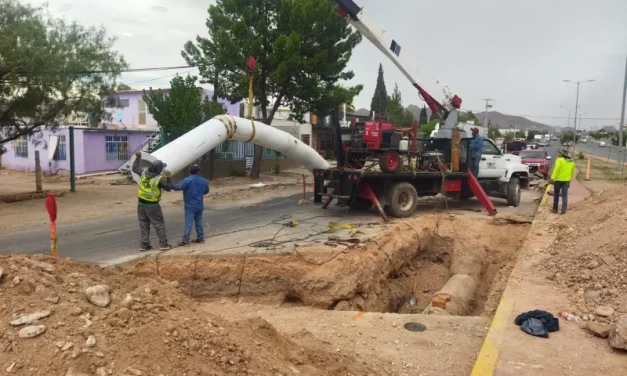 Concluirá JMAS Chihuahua reubicación de conducción en avenida Fuerza Aérea