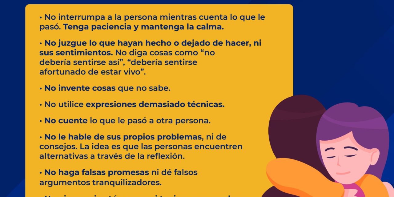 Emite IMPAS recomendaciones para acompañar a una persona ante una crisis emocional