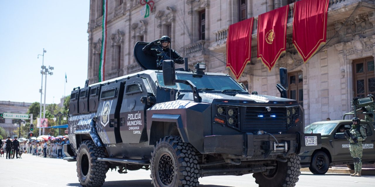 Participaron cerca de 500 elementos municipales en desfile de Independencia