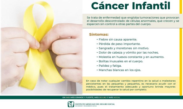 Cáncer infantil es prevenible y curable si se detecta a tiempo  