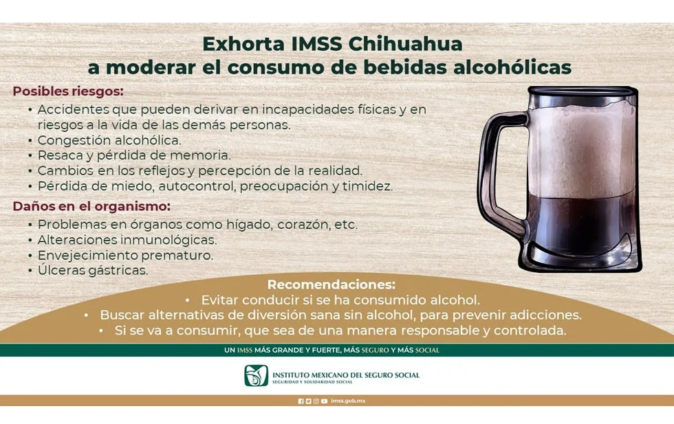 Exhorta IMSS a moderar el consumo de alcohol