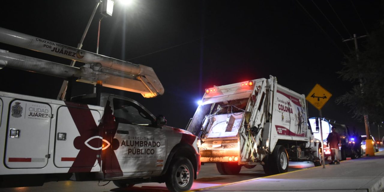 Retiró Servicios Públicos más de 15 toneladas de residuos y encendió 188 luminarias en avenida Miguel de la Madrid