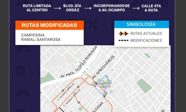 Modifican temporalmente rutas de transporte por inauguración del Festival Internacional Chihuahua