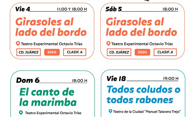 Presenta Red de Teatros cartelera de octubre y noviembre