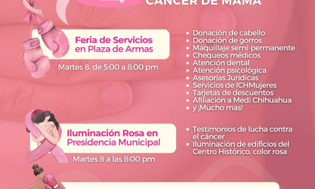 Dan a conocer actividades en prevención del cáncer de mama