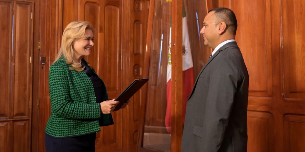 Designa Maru Campos a Jorge Armando Puentes García como coordinador de Desarrollo Municipal de la Secretaría General de Gobierno 