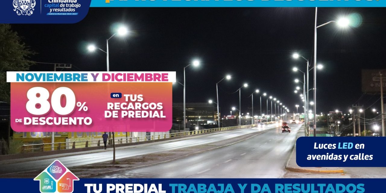 Anuncian descuento del 80% en recargos del Predial en noviembre y diciembre