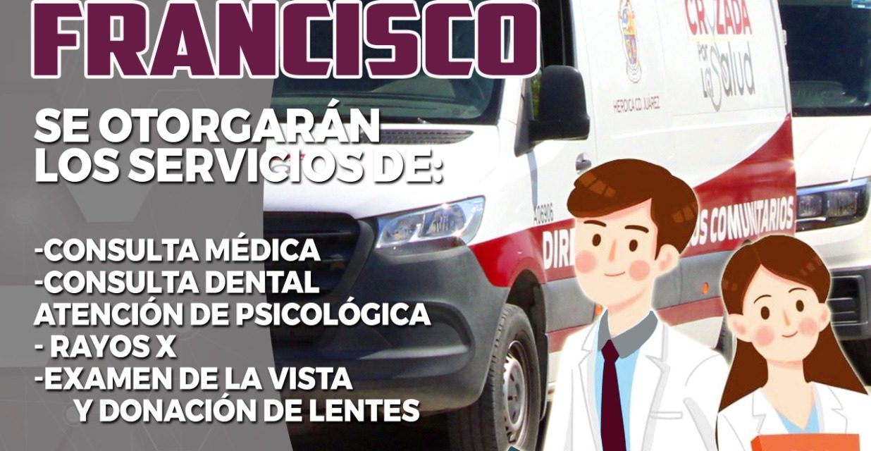 Hoy brigada Médico a tu Puerta en Deportivo San Francisco